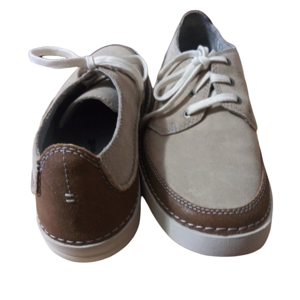 Collection by Clarks Gosler Edge Sand Contrasting Colors Suede Canvas Me… - Picture 12 of 16